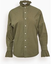 Alex Mill Easy Ruffle Shirt - Green