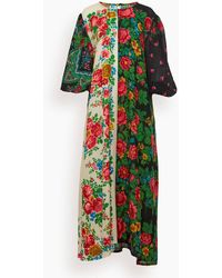 Rianna Womens Clothing Dresses Casual and summer maxi dresses Nina One Of A Kind Volant Silk Maxi Dress 