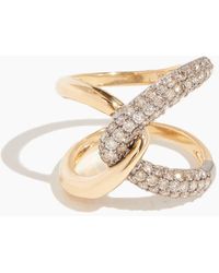 Vintage La Rose Sterling Infinity Ring In14k Gold - Metallic