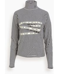 JW Anderson Roll Neck Long Sleeve Top - Blue