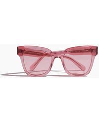 Chimi #005 Clear Sunglasses In Guava - Pink
