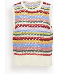 Kitri Marley Blanket Stripe Knit Vest - Multicolour