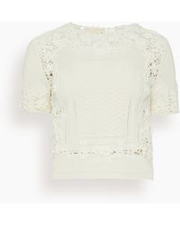 Ulla Johnson - Stella Short Sleeve Knit Top - Lyst