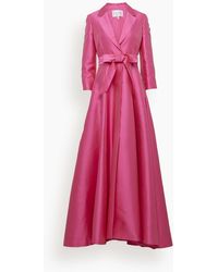 Carolina Herrera 3/4 Sleeve Suit Gown - Pink