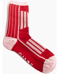 Ganni Cotton Blend Socks In High Risk Red