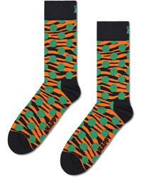 Happy Socks - Schwarze Tiger Dot Crew Socken - Lyst