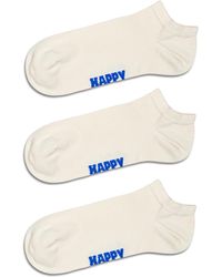 Happy Socks - Weißes 3er-Pack Solid Low Socken - Lyst