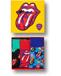 Happy Socks - X Rolling Stones Socken Geschenkbox 3er Pack - Lyst