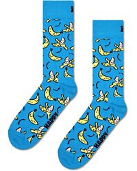 Happy Socks - Türkisfarbene Banana Crew Socken - Lyst