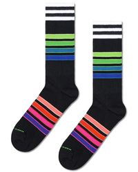 Happy Socks - Schwarze Street Stripe Crew Socken - Lyst