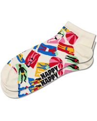 Happy Socks - Weiße Low Socks für entspannte Tage - Lyst