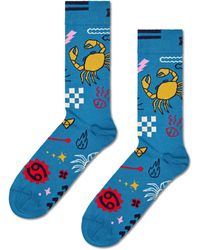Happy Socks - Sternzeichen: Blaue Krebs Crew Socken - Lyst