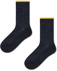 Happy Socks - Marineblaue Mariona Crew Socken - Lyst