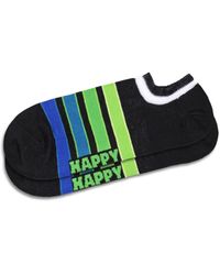 Happy Socks - Schwarze gestreifte Socken ohne Aufdruck - Lyst