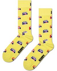 Happy Socks - Gelbe Boom Box Crew Socken - Lyst