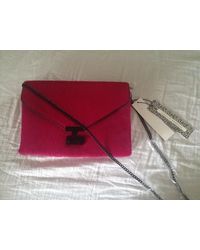 Loeffler Randall Magenta Calfhair Clutch - Pink