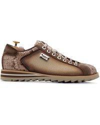 Harris Shoes 1913 - Perforated And Python Effect Sneakers - Lyst