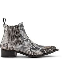 Harris Shoes 1913 - Python Texan Ankle Boot - Lyst