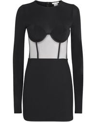 Nensi Dojaka - Mesh Corseted Mini Dress - Lyst