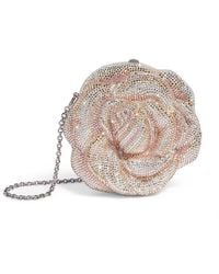 Judith Leiber - Crystal-Embellished Rose Clutch Bag - Lyst