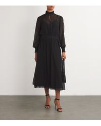 Polo Ralph Lauren Polka-dot Silk Georgette Dress in Blue | Lyst Polo Ralph Lauren Polka-dot Silk Georgette Dress in Blue | Lyst