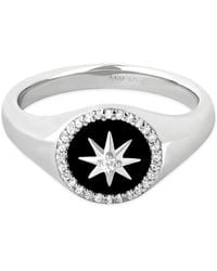 Astrid & Miyu - Sterling Crystal Scatter Band Ring - Lyst