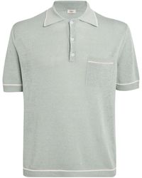 Agnona - Linen-silk Polo Shirt - Lyst