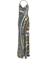 PUCCI - Satin Soleil Maxi Dress - Lyst
