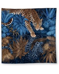 Cartier - Silk Panthère Double-Sided Scarf - Lyst