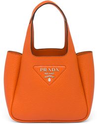 Prada - Mini Leather Bucket Bag - Lyst