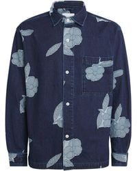 NN07 - Jacquard Floral Adwin Denim Overshirt - Lyst