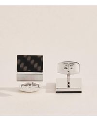 Tateossian - Mother-Of-Pearl And Carbon Mosaic Cufflinks - Lyst