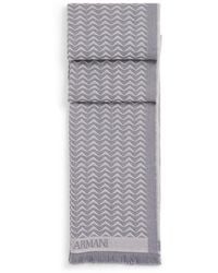 Giorgio Armani - Wool Geometric Print Scarf - Lyst