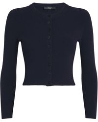 Weekend by Maxmara - Rib-Knit Cropped Cardigan - Lyst