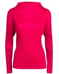 Pleats Please Issey Miyake - Long-Sleeve New Colorful Basics 4 Top - Lyst