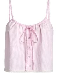 Skims - Stretch-Cotton Poplin Sleep Tank Top - Lyst