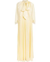 Self-Portrait - Satin Cape-Overlay Maxi Dress - Lyst