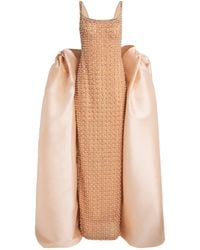Pamella Roland - Embellished Gown With Cape - Lyst