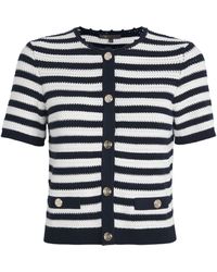 Maje - Cropped Stripe Cardigan - Lyst