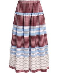 Sandro - Cotton Stripe Maxi Skirt - Lyst