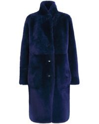 JOSEPH - Shearling-Leather Reversible Britanny Coat - Lyst