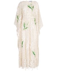 LEO LIN - Lace Embellished Willow Maxi Kaftan Dress - Lyst
