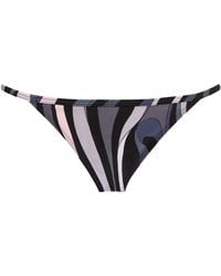 PUCCI - Marmo Print Triangle Bikini Bottoms - Lyst