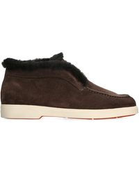 Santoni - Suede Fortune Ankle Boots - Lyst