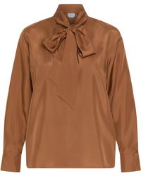 Marella - Silk Pussybow Shirt - Lyst
