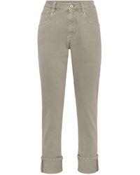 Brunello Cucinelli - Garment-dyed Straight Jeans - Lyst
