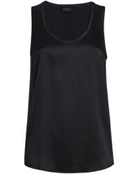 Brunello Cucinelli - Stretch-Silk Reversible Tank Top - Lyst