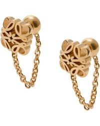 Loewe - Bombé Anagram Chain Stud Earrings - Lyst
