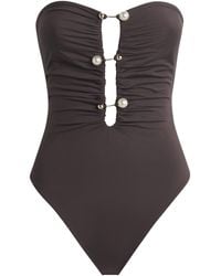 Moré Noir - Embellished Presley Strapless Swimsuit - Lyst