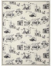 Burberry - Silk-Wool London Landmarks Scarf - Lyst